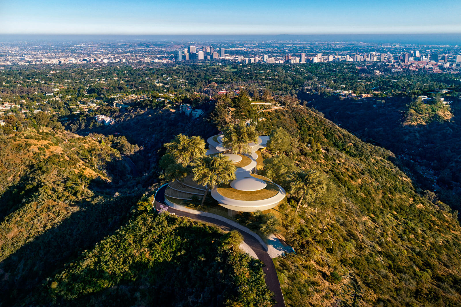 Beverly Hills century city view modern villa
